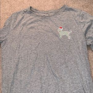 Gray black dog long sleeved shirt